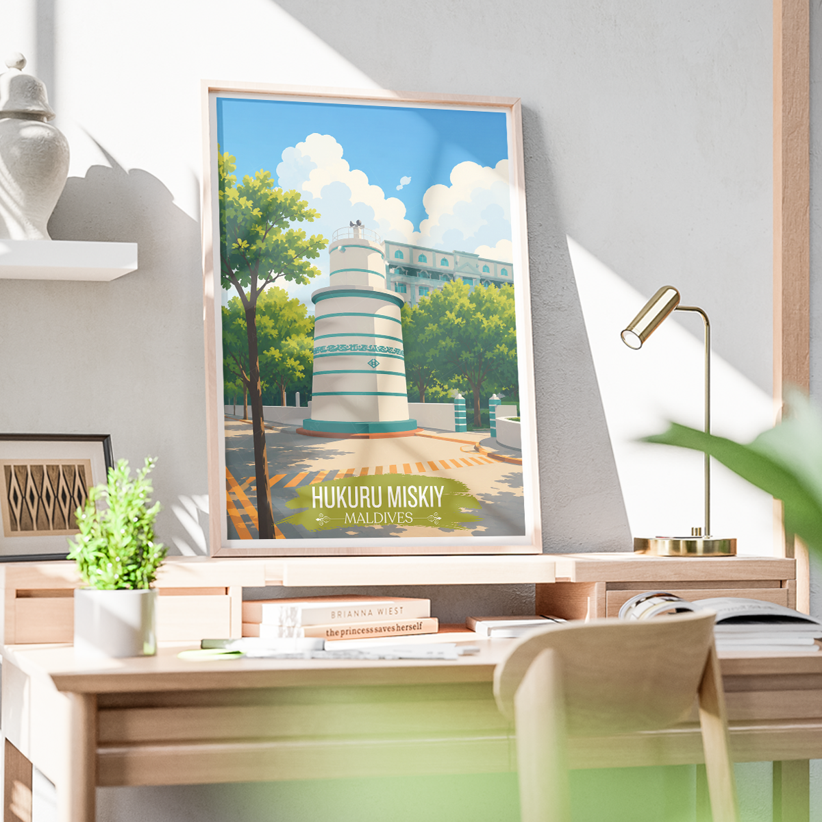 Hukuru Miskiy - The Maldives - Travel Wall Art Resort Poster Print - Art Print - Travel Art Poster