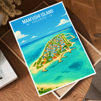 Maafushi island - The Maldives - Travel Wall Art Resort Poster Print - Art Print - Travel Art Poster