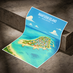 Maafushi island - The Maldives - Travel Wall Art Resort Poster Print - Art Print - Travel Art Poster