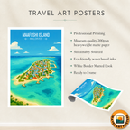 Maafushi island - The Maldives - Travel Wall Art Resort Poster Print - Art Print - Travel Art Poster
