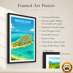 Maafushi island - The Maldives - Travel Wall Art Resort Poster Print - Art Print - Travel Art Poster