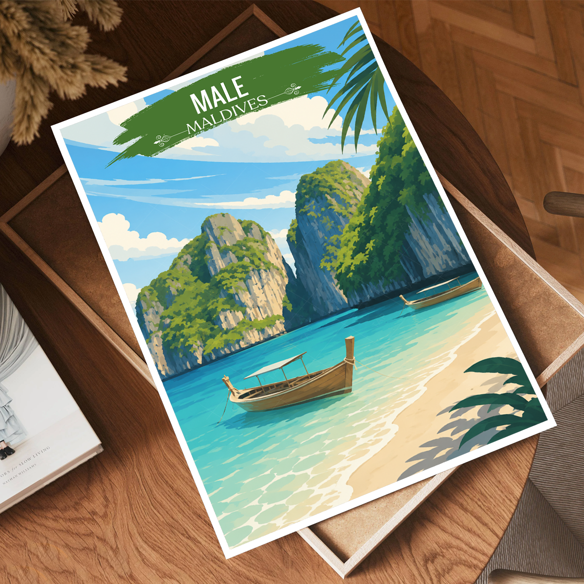 Male - The Maldives - Travel Wall Art Beach Poster Print - Art Print - Travel Art Poster