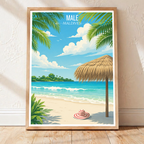 Male - The Maldives - Travel Wall Art Beach Poster Print