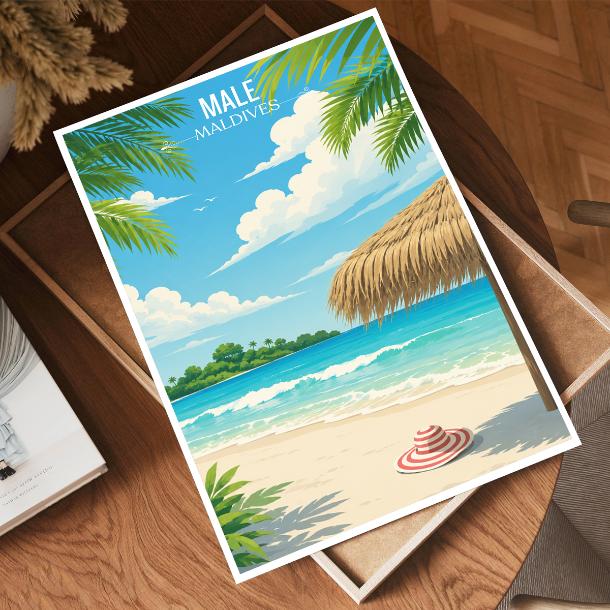 Male - The Maldives - Travel Wall Art Beach Poster Print