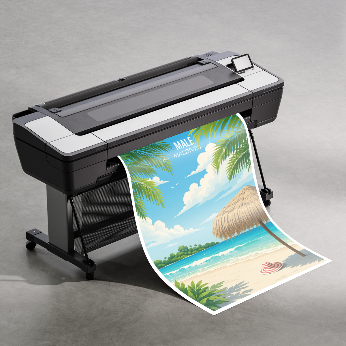 Male - The Maldives - Travel Wall Art Beach Poster Print