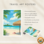 Male - The Maldives - Travel Wall Art Beach Poster Print