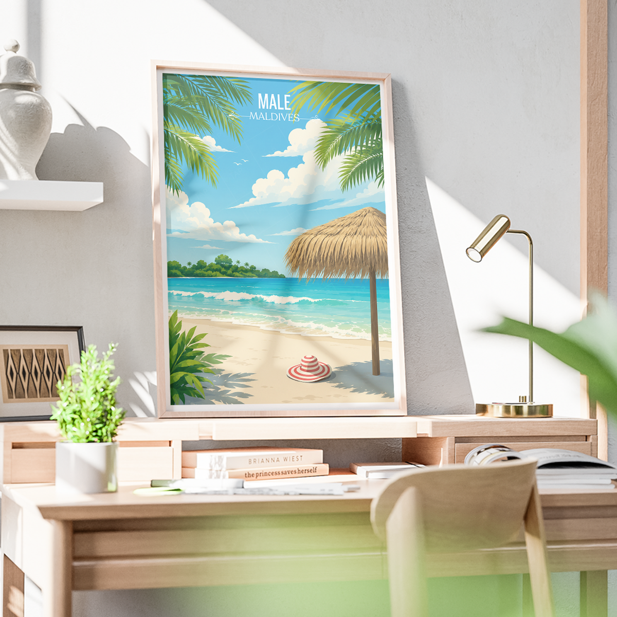 Male - The Maldives - Travel Wall Art Beach Poster Print