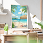 Male - The Maldives - Travel Wall Art Beach Poster Print