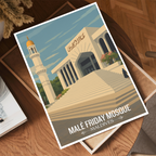 Male Friday Mosque - The Maldives - Travel Wall Art Resort Poster Print - Art Print - Travel Art Poster