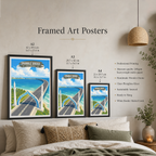 Sinamale Bridge - The Maldives - Travel Wall Art Beach Poster Print