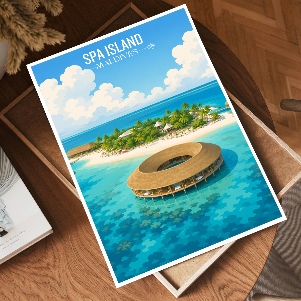 Spa Island - The Maldives - Travel Wall Art Beach Poster Print
