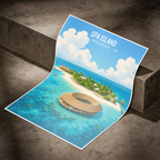 Spa Island - The Maldives - Travel Wall Art Beach Poster Print