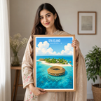 Spa Island - The Maldives - Travel Wall Art Beach Poster Print