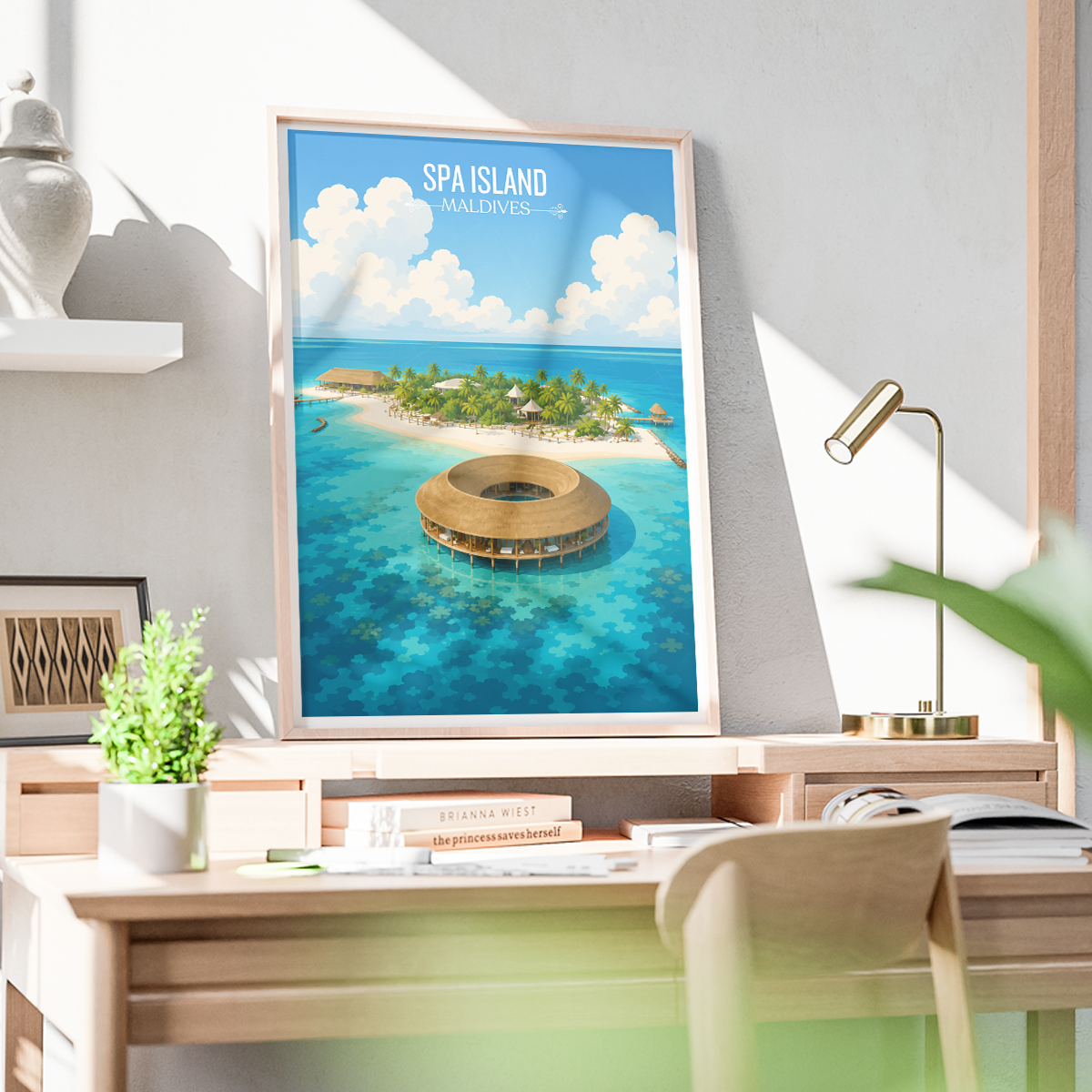 Spa Island - The Maldives - Travel Wall Art Beach Poster Print
