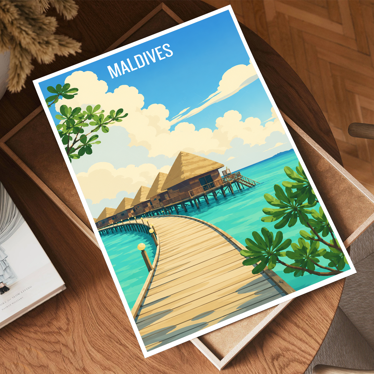 Maldives - Travel Wall Art Beach Poster Print - Art Print - Travel Art Poster