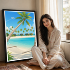 Maldives - Travel Wall Art Beach Poster Print - Art Print - Travel Art Poster