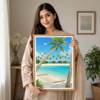 Maldives - Travel Wall Art Beach Poster Print - Art Print - Travel Art Poster