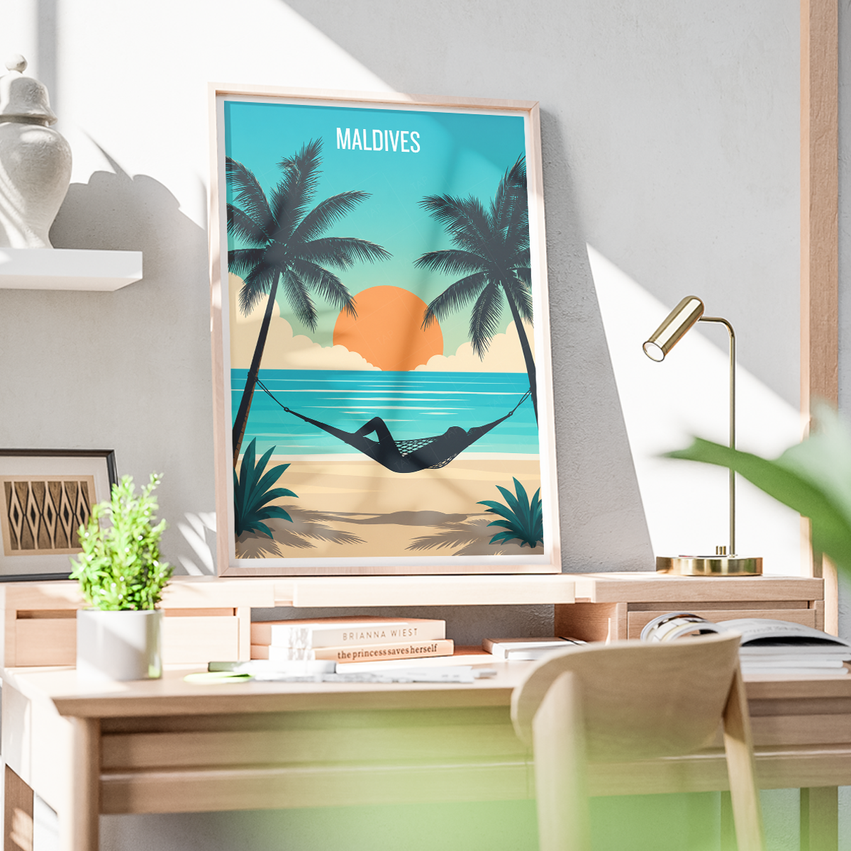 Maldives - Travel Wall Art Beach Poster Print - Art Print - Travel Art Poster