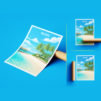 Maldives - Travel Wall Art Beach Poster Print - Art Print - Travel Art Poster