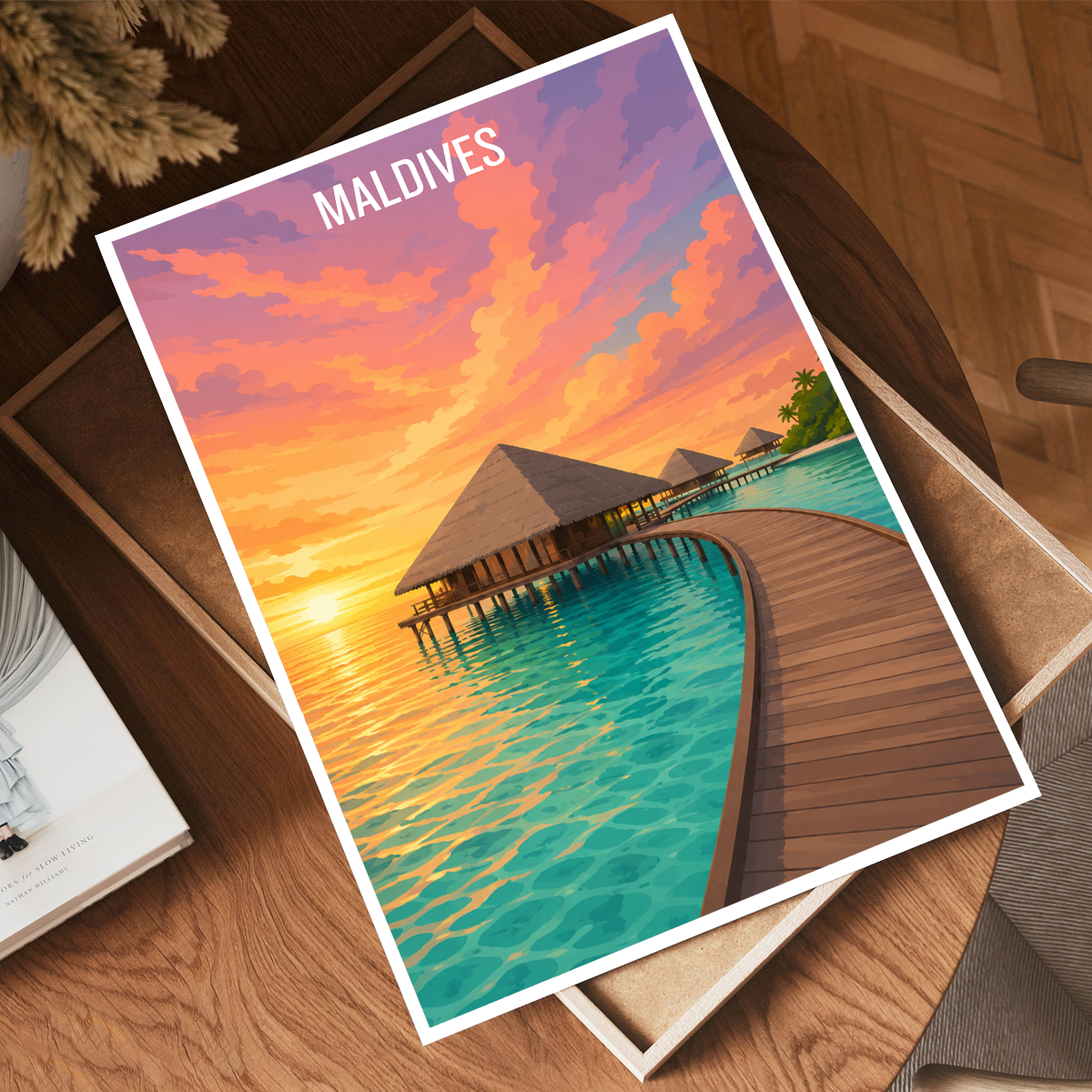 Maldives - Travel Wall Art Beach Poster Print - Art Print - Travel Art Poster