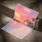 Maldives - Travel Wall Art Beach Poster Print - Art Print - Travel Art Poster
