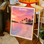 Maldives - Travel Wall Art Beach Poster Print - Art Print - Travel Art Poster