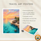 Maldives - Travel Wall Art Beach Poster Print - Art Print - Travel Art Poster