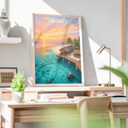 Maldives - Travel Wall Art Beach Poster Print - Art Print - Travel Art Poster