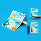Maldives - Travel Wall Art Beach Poster Print - Art Print - Travel Art Poster