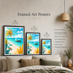 Maldives - Travel Wall Art Beach Poster Print - Art Print - Travel Art Poster