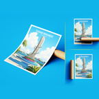 Tsunami Monument - The Maldives - Travel Wall Art Beach Poster Print - Art Print - Travel Art Poster