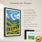 Alti Mountains - Mongolia - Travel Wall Art Deco Poster Print - Art Print - Travel Art Poster