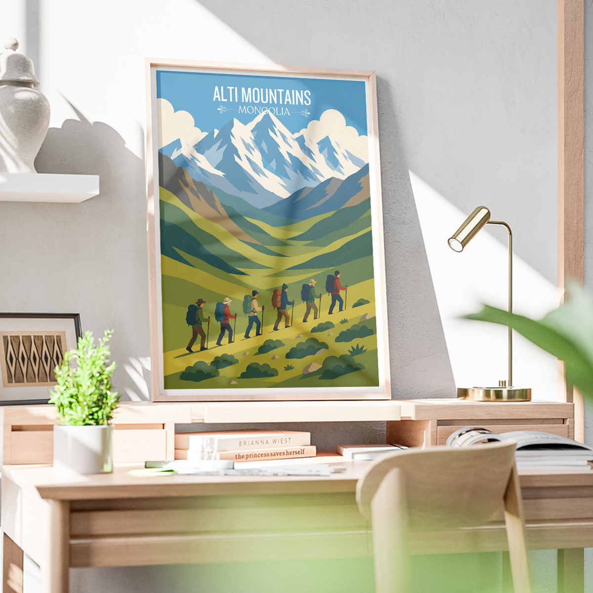 Alti Mountains - Mongolia - Travel Wall Art Deco Poster Print - Art Print - Travel Art Poster
