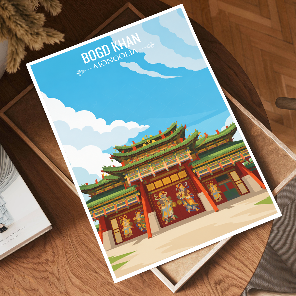 Bogd Khan - Mongolia - Travel Wall Art Deco Poster Print - Art Print - Travel Art Poster
