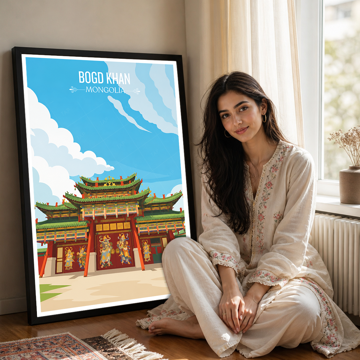 Bogd Khan - Mongolia - Travel Wall Art Deco Poster Print - Art Print - Travel Art Poster