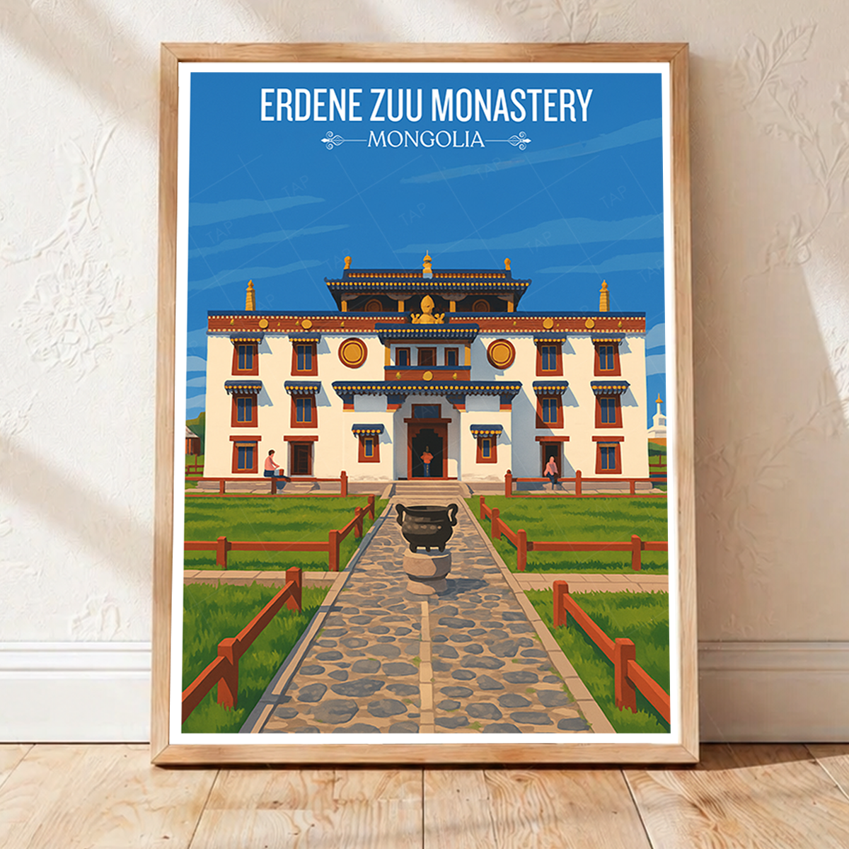Erdene Zuu Monastery - Mongolia - Travel Wall Art Deco Poster Print - Travel Art Poster Print