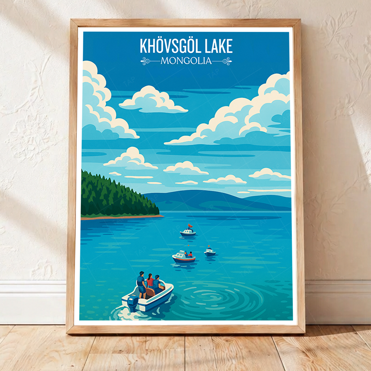 Khovsgol Lake - Mongolia - Travel Wall Art Deco Poster Print - Travel Art Poster Print