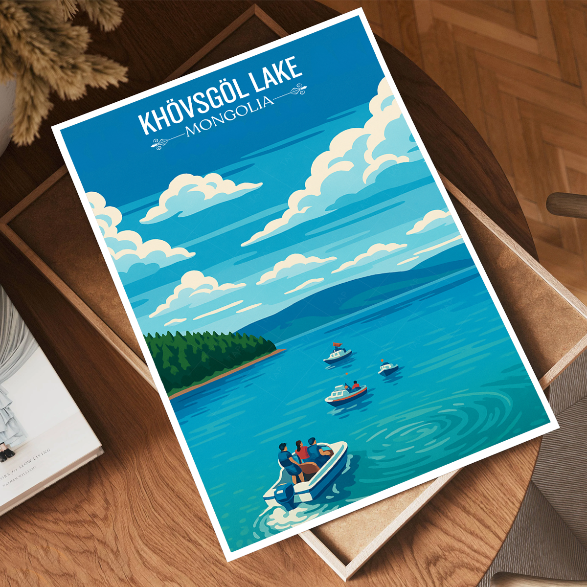 Khovsgol Lake - Mongolia - Travel Wall Art Deco Poster Print - Travel Art Poster Print