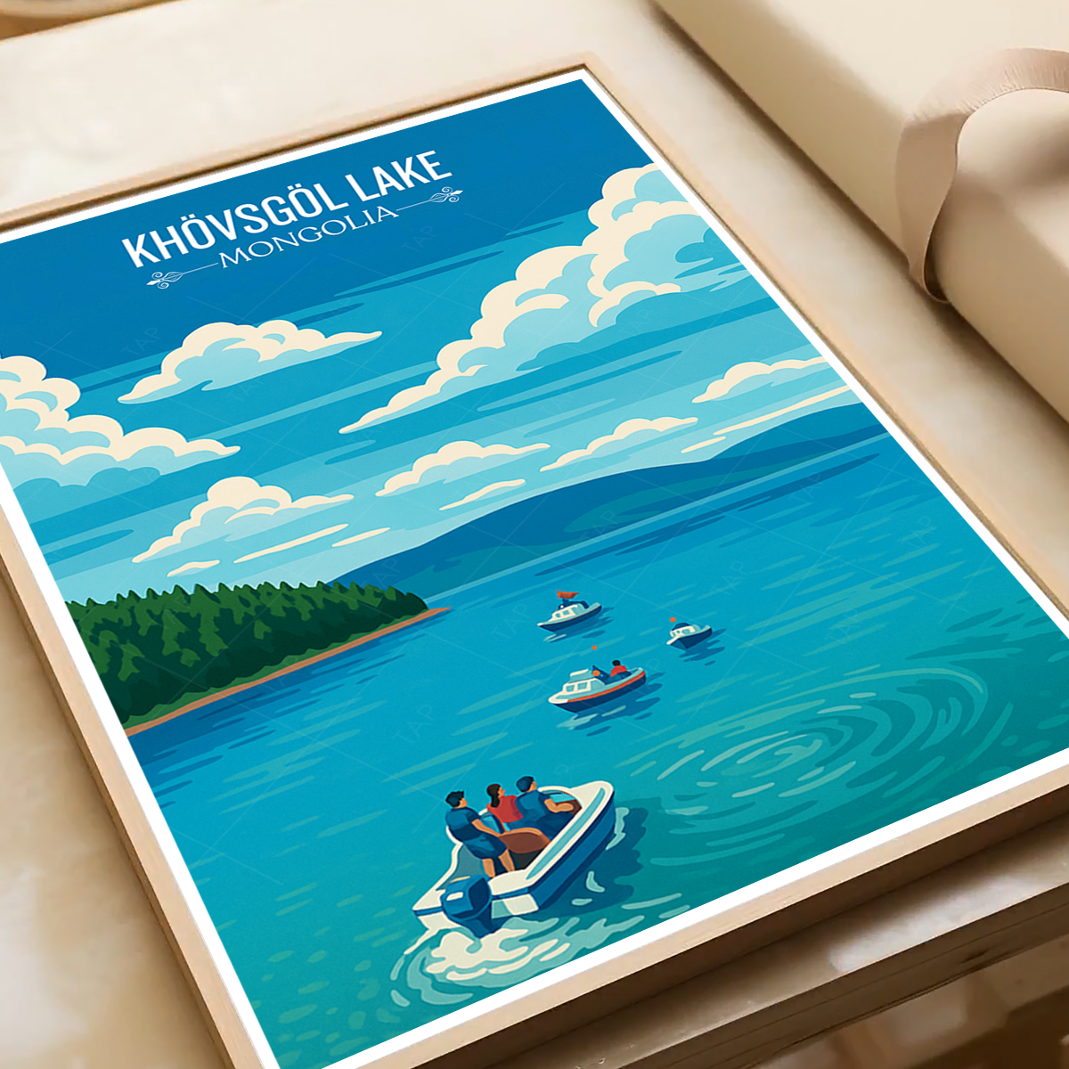 Khovsgol Lake - Mongolia - Travel Wall Art Deco Poster Print - Travel Art Poster Print