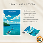 Khovsgol Lake - Mongolia - Travel Wall Art Deco Poster Print - Travel Art Poster Print