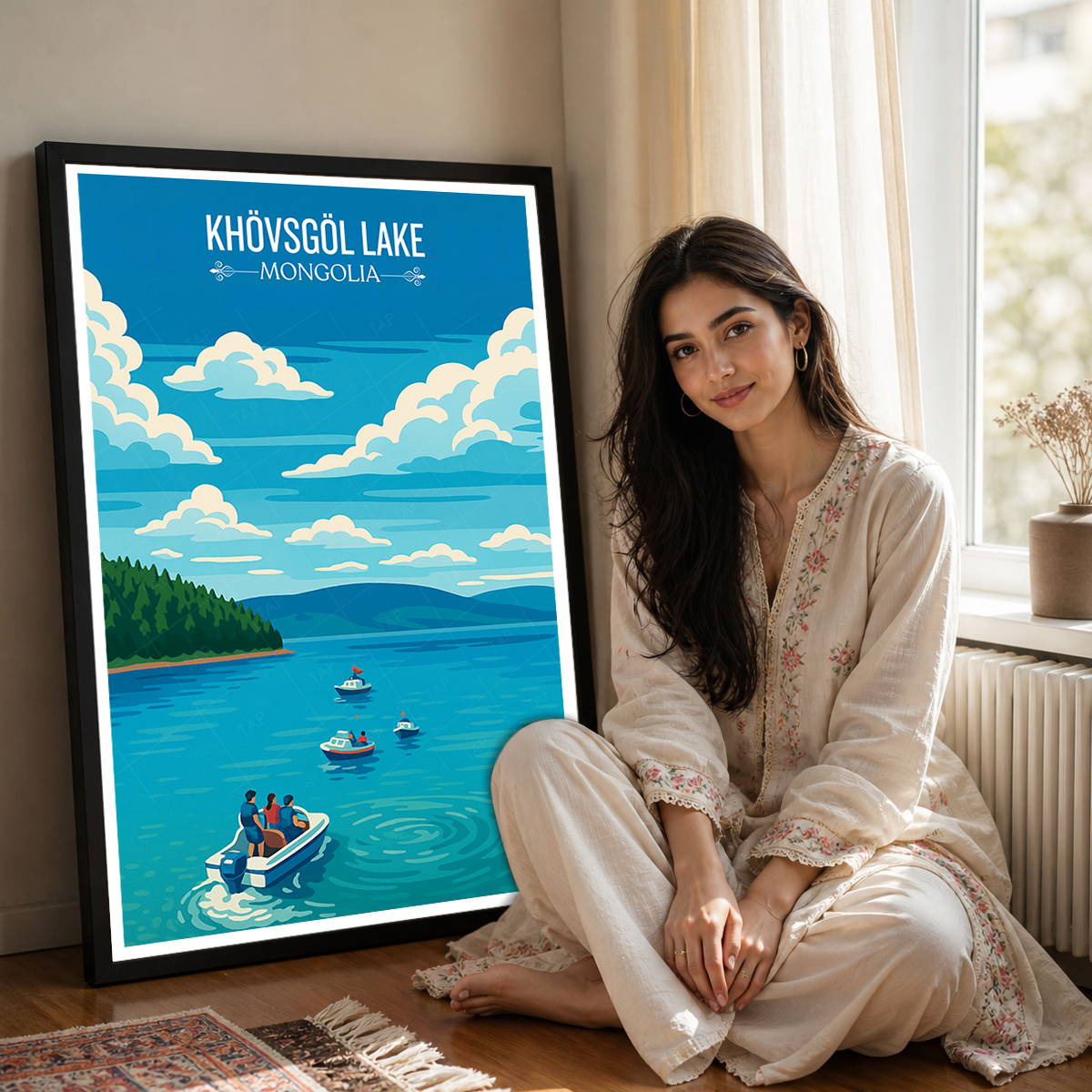 Khovsgol Lake - Mongolia - Travel Wall Art Deco Poster Print - Travel Art Poster Print