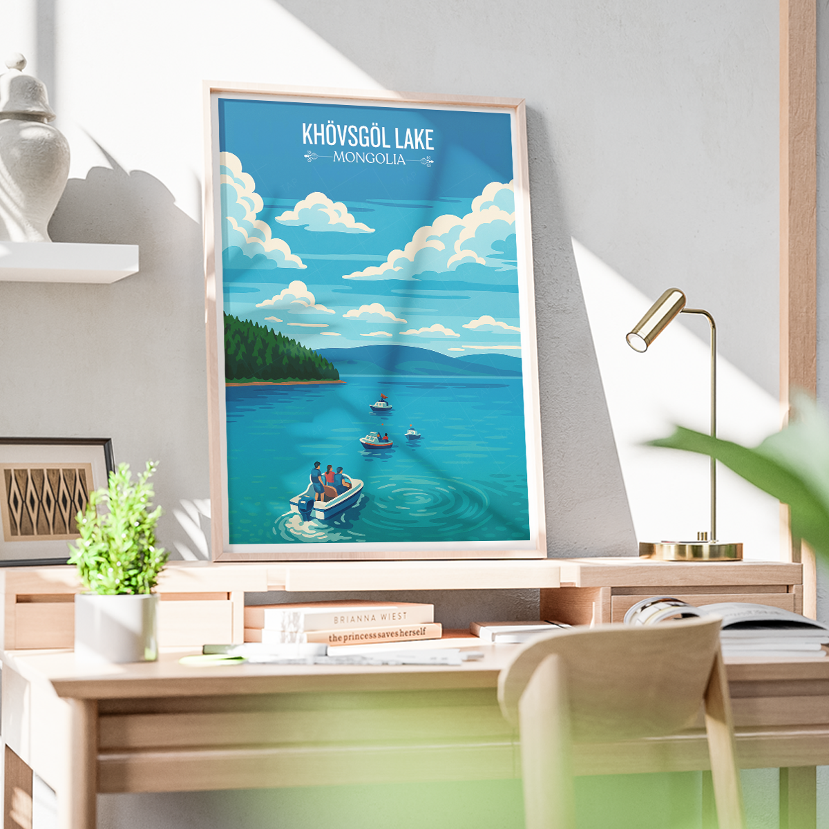 Khovsgol Lake - Mongolia - Travel Wall Art Deco Poster Print - Travel Art Poster Print