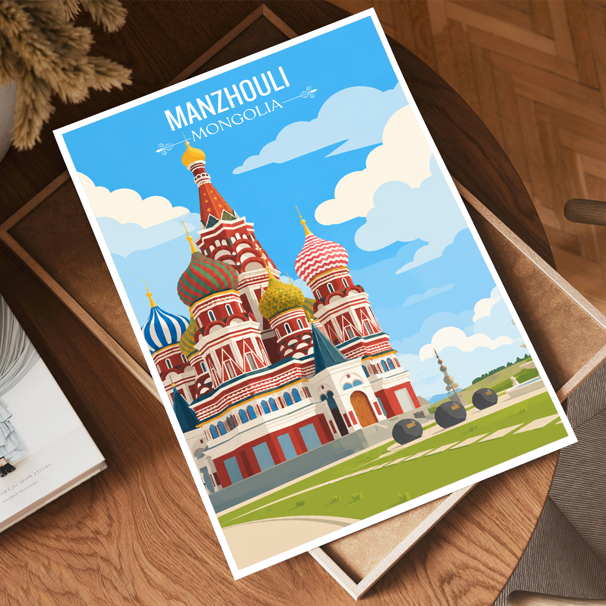 Manzhouli - Mongolia - Travel Wall Art Deco Poster Print - Travel Art Poster Print