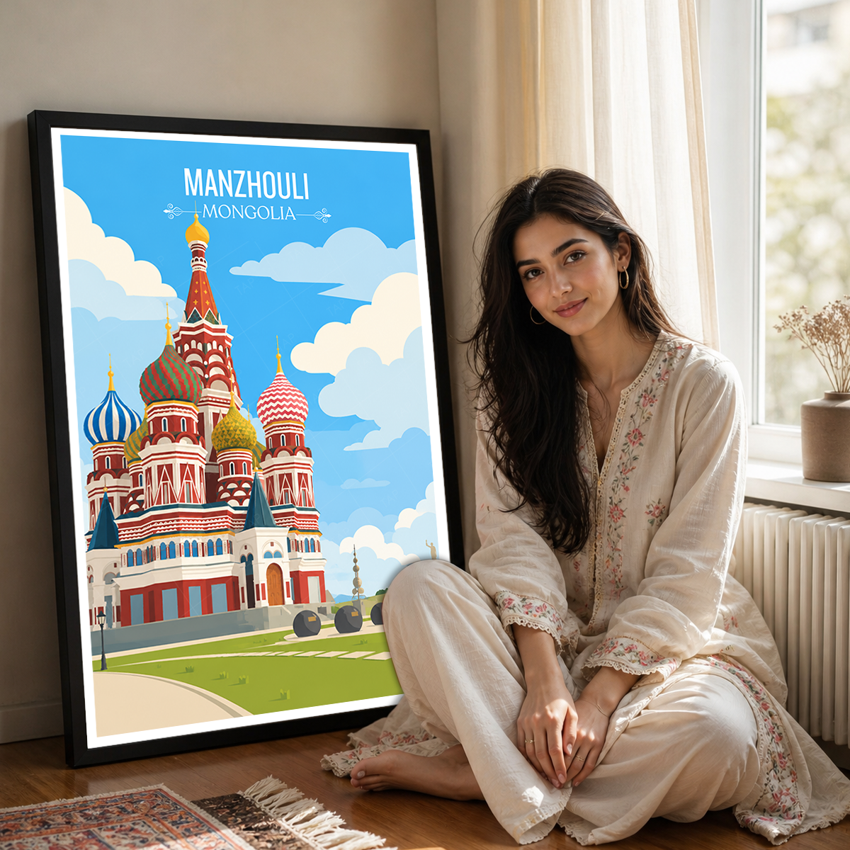 Manzhouli - Mongolia - Travel Wall Art Deco Poster Print - Travel Art Poster Print