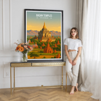 Bagan Temples - Myanmar - Travel Wall Art Deco Poster Print - Art Print - Travel Art Poster