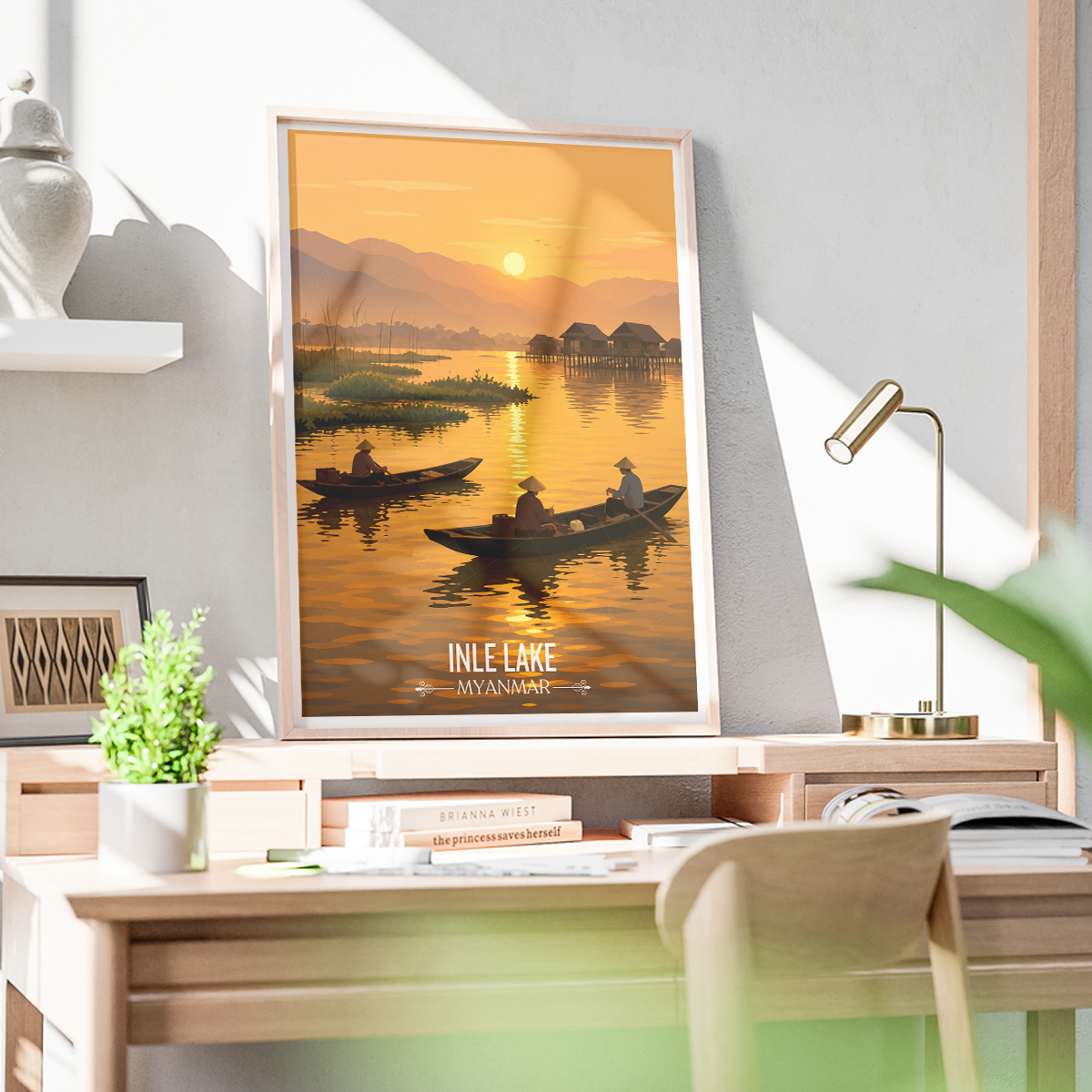 Inle Lake - Myanmar - Travel Wall Art Deco Poster Print - Art Print - Travel Art Poster