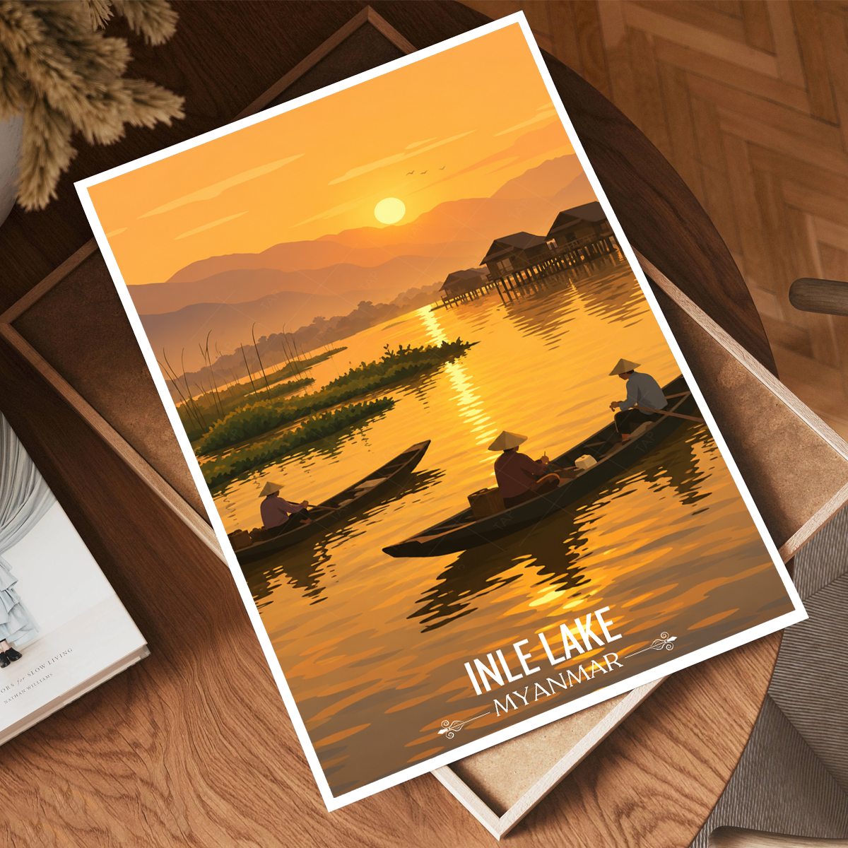 Inle Lake - Myanmar - Travel Wall Art Deco Poster Print - Art Print - Travel Art Poster