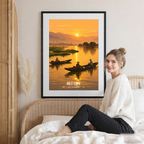 Inle Lake - Myanmar - Travel Wall Art Deco Poster Print - Art Print - Travel Art Poster