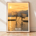 Inle Lake - Myanmar - Travel Wall Art Deco Poster Print - Art Print - Travel Art Poster
