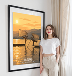Inle Lake - Myanmar - Travel Wall Art Deco Poster Print - Art Print - Travel Art Poster